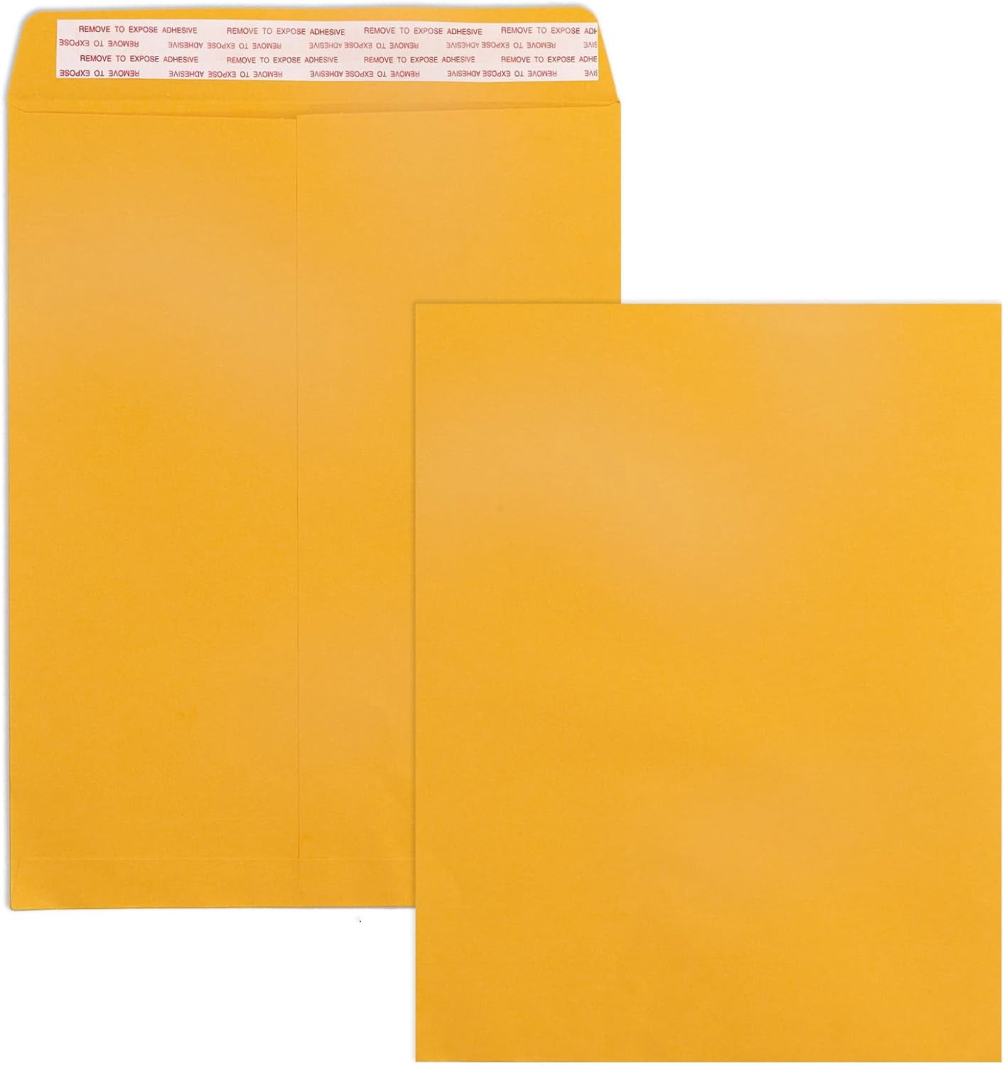 10x13 Catalog Envelopes Self Seal 100 Pack, 100GSM Paper Yellow Brown Manilla Envelopes with Peel and Seal Flap for Mailing, Organizing and Storage