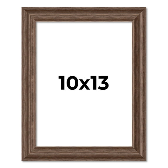 10x13 Frame Brown Farmhouse Solid Wood Picture Frame Width 1.5 Inches | Interior Frame Depth 0.5