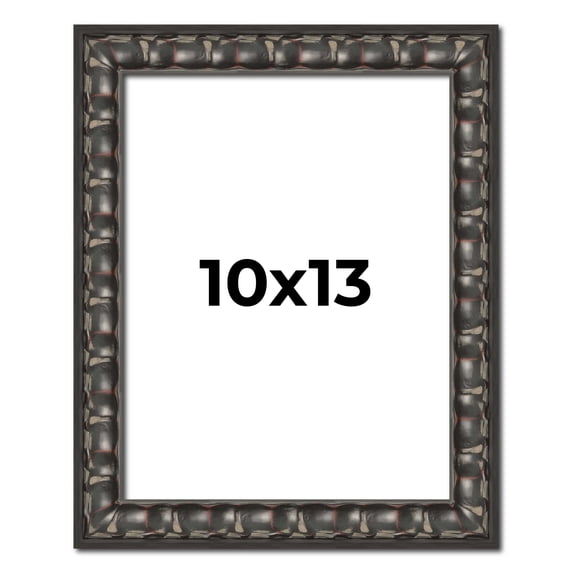 10x13 Frame Black-Brown Medieval Solid Wood Picture Frame | 1.5 Inch Moulding Width | Gotham