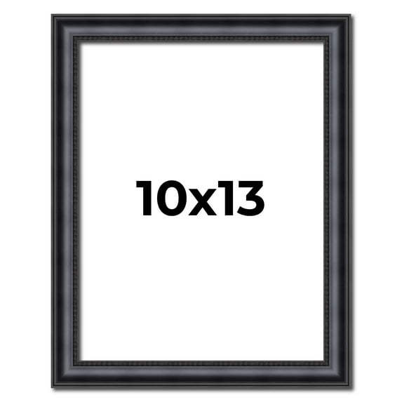 10x13 Frame Black Real Wood Picture Frame Width 1.25 inches | Interior Frame Depth 0.5 inches |
