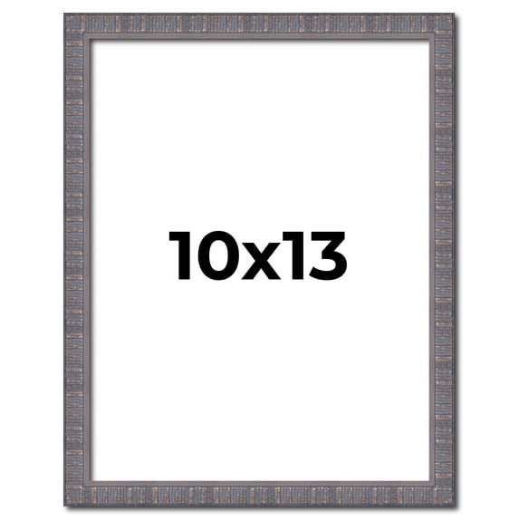 10x13 Frame Blue Kingsley Pewter Solid Wood Picture Frame Width 0.75 Inches |Interior Depth 0.5