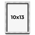 thumbnail image 1 of 10x13 Frame Brushed Silver Solid Wood Picture Frame | 0.75 Inch Moulding Width | Rabbet Depth 0.75, 1 of 5