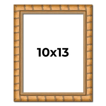 10x13 Frame Gold Real Wood Picture Frame Width 1.5 inches | Interior Frame Depth 0.5 inches |
