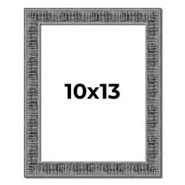 10x13 Frame Silver Black Rustic Sonoma Solid Wood Picture Frame | 1.5 Inch Moulding Width |