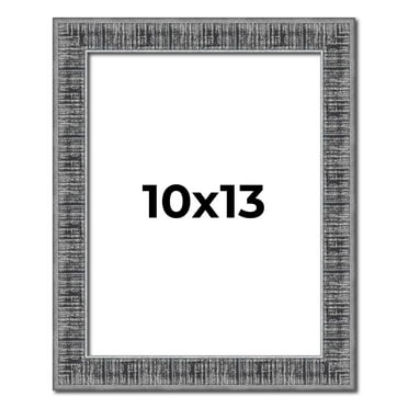 10x13 Frame Silver Black Rustic Sonoma Solid Wood Picture Frame | 1.5 Inch Moulding Width |