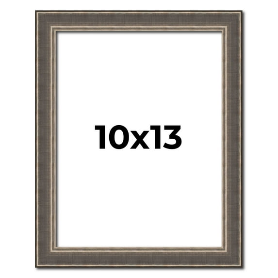 10x13 Frame Silver Real Wood Picture Frame Width 1.25 Inches | Interior Frame Depth 0.5 Inches |