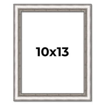 10x13 Frame Silver Real Wood Picture Frame Width 1.25 Inches | Interior Frame Depth 0.5 Inches |
