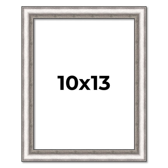 10x13 Frame Silver Real Wood Picture Frame Width 1.25 Inches | Interior Frame Depth 0.5 Inches |