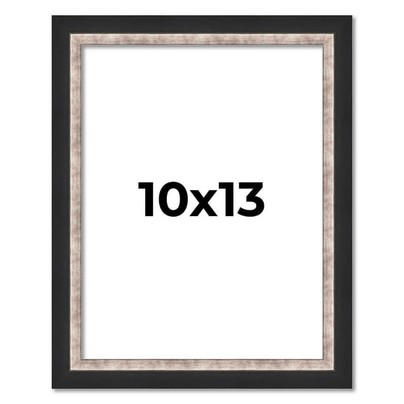 10x13 Frame Silver Real Wood Picture Frame Width 1.25 Inches | Interior Frame Depth 0.75 Inches |