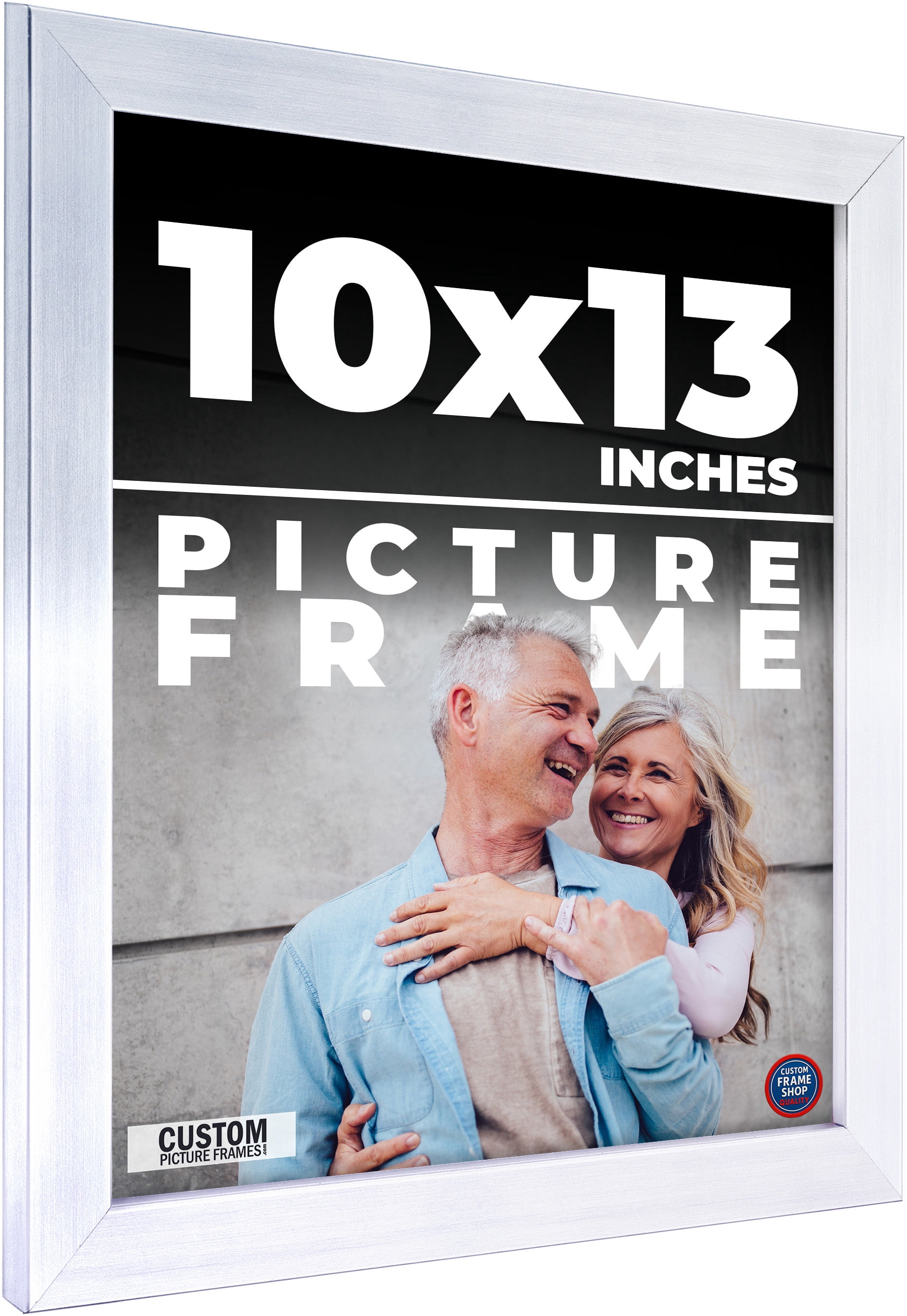 10x13 Silver Stainless Steel Wood Picture Frame - With Acrylic Front ...