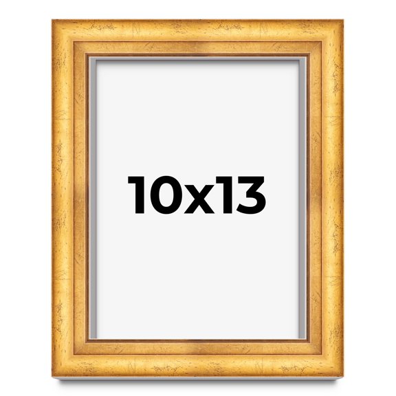 10x13 Gold Shadowbox Frame - Interior Size 10x13 by 1.75 Inches - Made to Display Items Up To 1.75 Inches Deep