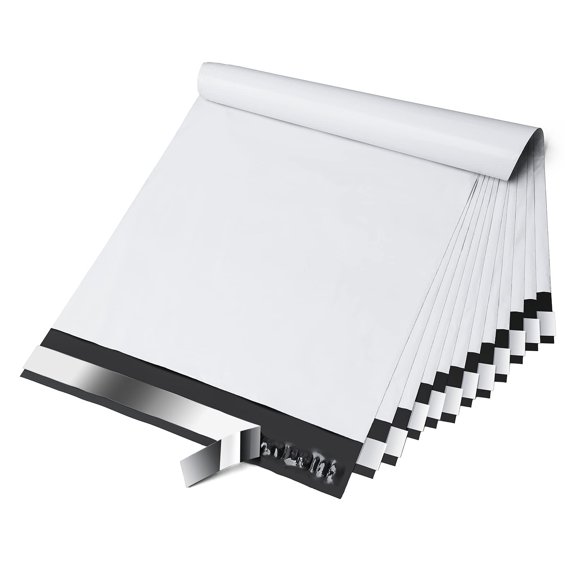 10x13 Inch Plastic Poly Mailers 100 Pack, Heavy Duty Self Seal Shipping Envelopes, Tear Proof Postal Bags for Business, Books & Accessories