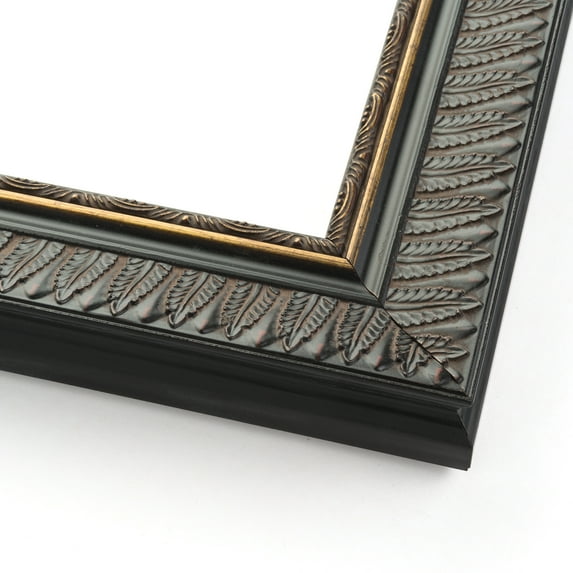 10x13 Ornate Black Complete Wood Picture Frame with UV Acrylic, Foam Board Backing, & Hardware