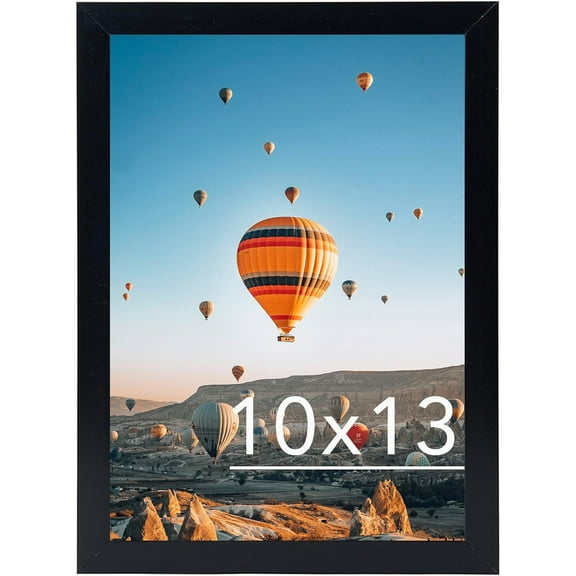 10x13 Picture Frame Black for Wall Hanging, Wall Mounting Horizontally or Vertically, 10 x 13 Wall Gallery Poster Photo Frame with Shatter Resistant Plexiglass, Black