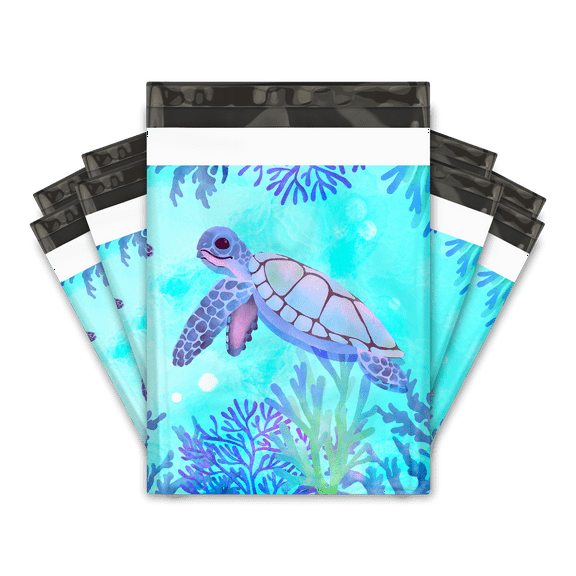 10x13 Sea Turtle Poly Mailers Shipping Envelopes Premium Printed Bags