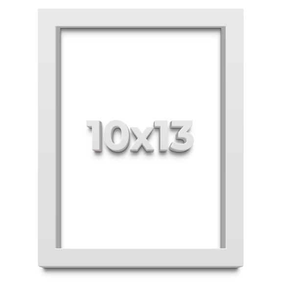 10x13 Shadow Box High Gloss White Display Frame | 1.625 Inches Deep | 1 Inch Moulding Width | Solid