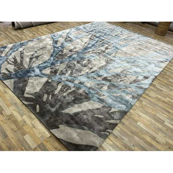 10x14 |2.5x10 Runner Rug Multi Carpet Hand-Tufted Nz Wool & Viscose Soft Beautiful soft Quality office Kitchen thickness 14 mm