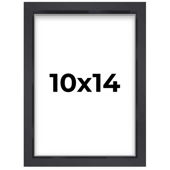 10x14 Black Shadowbox Frame - Interior Size 10x14 by 1 Inches - Made to Display Items Up To 1 Inches Deep