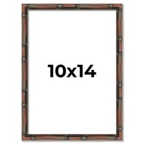 10x14 Frame Brown Bamboo with Dark Coffee/Walnut Finish | Solid Wood Picture Frame Width 0.75