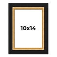 thumbnail image 1 of 10x14 Frame Gold Real Wood Picture Frame Width 2.25 Inches | Interior Frame Depth 0.5 Inches |, 1 of 8