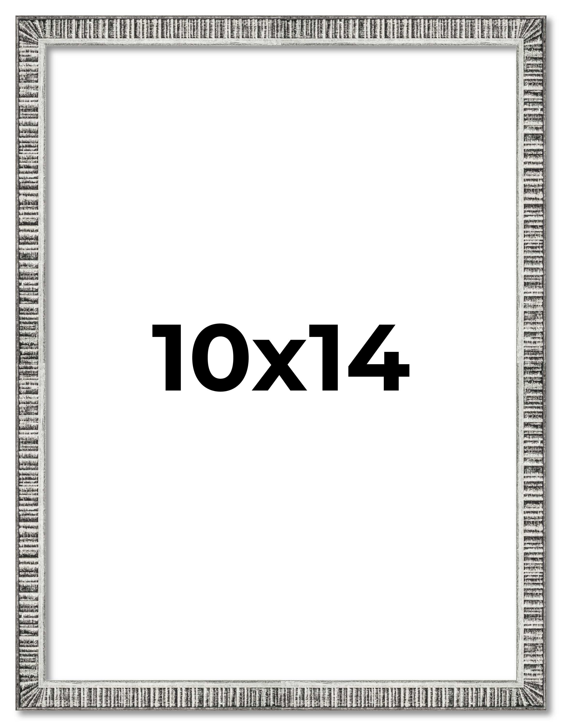 10x14 Frame Silver Picture Frame - Complete Modern Photo Frame Includes ...