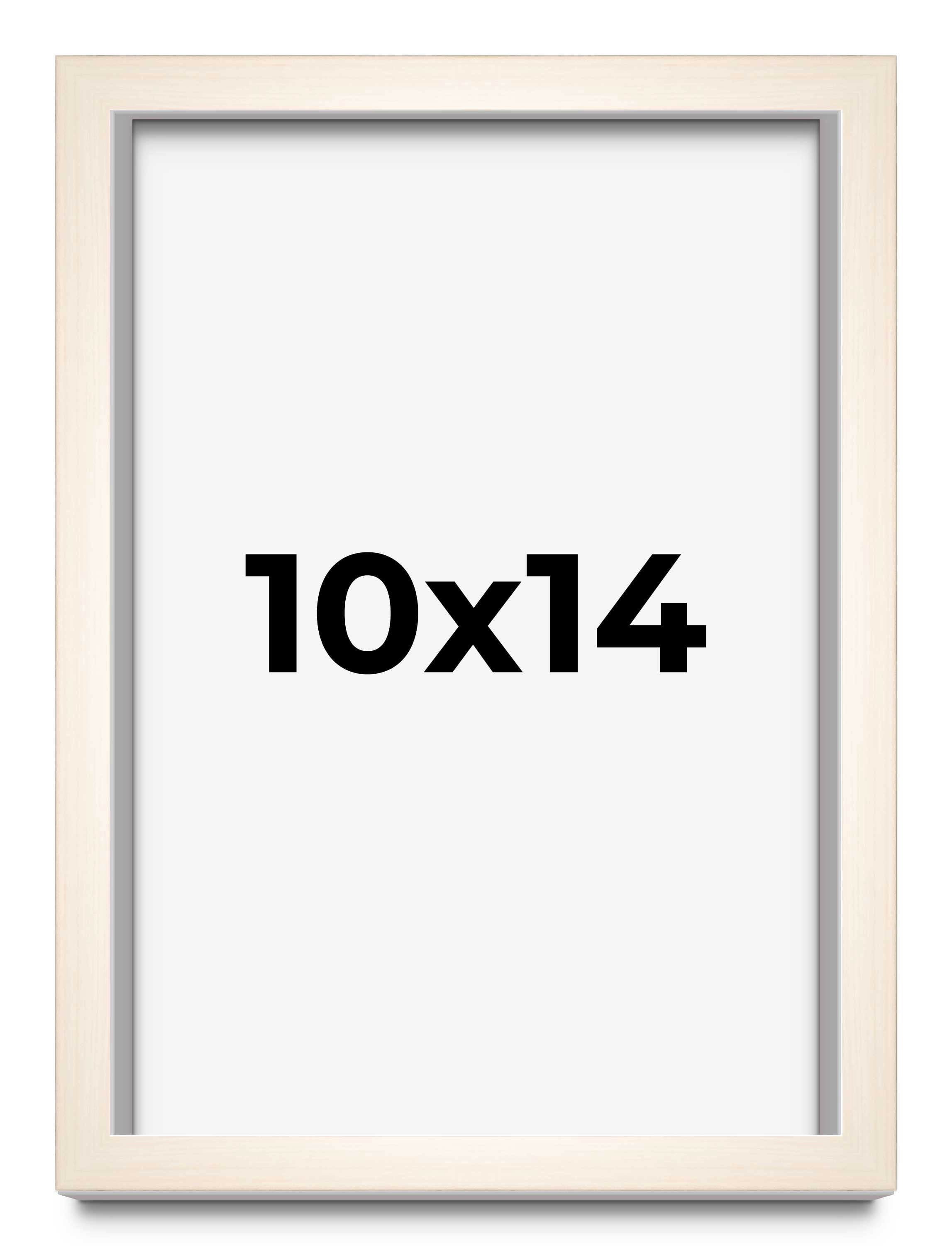 10x14 Frame White Wash Solid Wood Picture Frame | 0.75 Inch Moulding ...