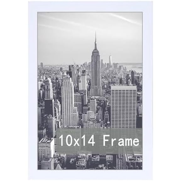 10x14 Picture Frame,30 x 40cm Diamond Painting Frame, Horizontal and Vertical Formats for Wall Hanging, 10 x 14 Wall Gallery Poster Photo Frame with Durable Shatter Resistant Plexiglass,White