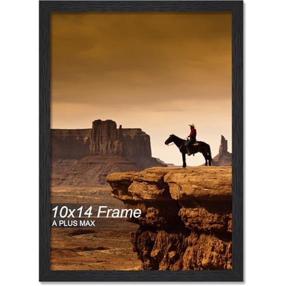 10x14 Picture Frame, Black Engineered Wood Frame for 10 x 14 Inch ...