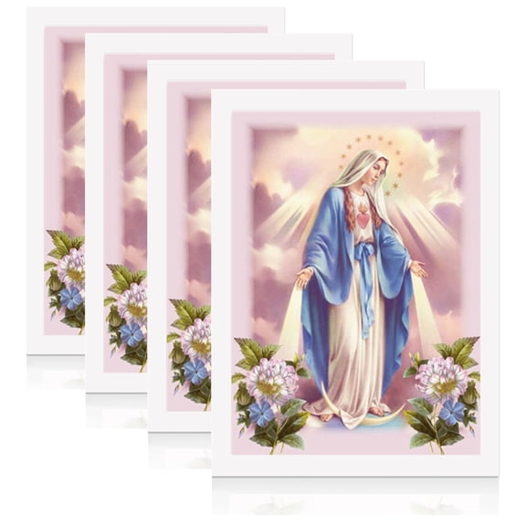 10x14 Picture Frame Set of 4, Diamond Painting Wood Frames Display 9.5x13.6in, Specific Frames for 30x40cm/12x16in Diamond Painting Canvas, Diamond Art Accessories, Wall Gallery Photo Frames (White)