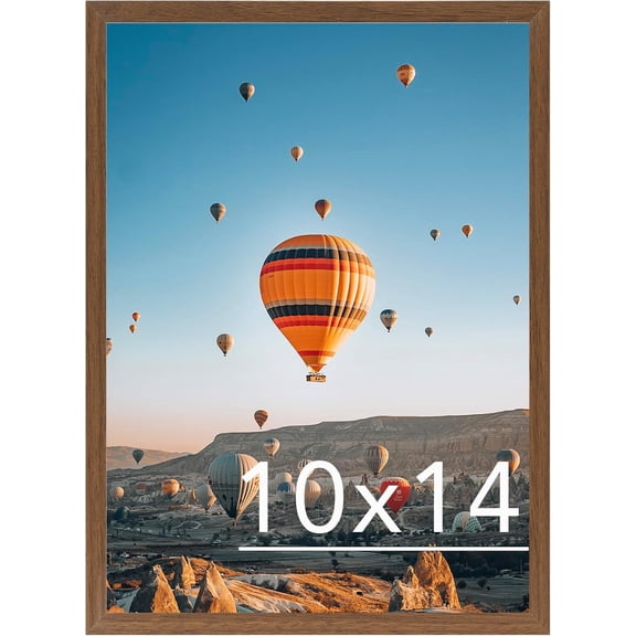 10x14 inch Picture Frame Brown for 30 x 40cm Diamond Art Painting, Horizontal and Vertical Formats for Wall Hanging, 10 x 14 Wall Gallery Poster Photo Frame with Shatter Resistant Plexiglass, Brown