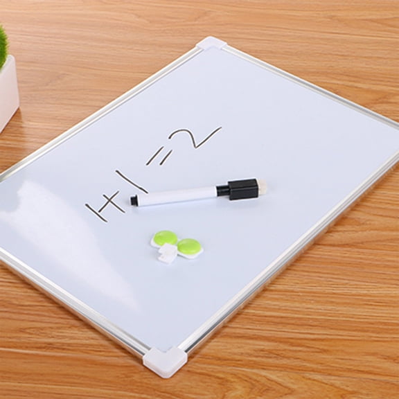 10x14in Double Sided Whiteboard, Portable Erasable Message Board, Drawing Board with Corner Protection, Magnetic Dry Erase Board, Writing Pad
