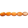 thumbnail image 1 of 10x14mm Orange Mother Of Pearl Puffed Oval Beads For Jewelry Making, 1 of 1