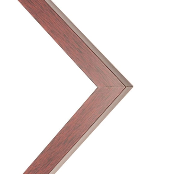 10x15 - 10 x 15 Cherry Flat Solid Wood Frame with UV Framer's Acrylic & Foam Board Backing - Great