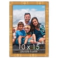 thumbnail image 1 of 10x15 Gold Bamboo Picture Frame - UV Acrylic, Foam Board Backing, Hanging Hardware, 1 of 9