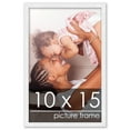 thumbnail image 1 of 10x15 White Wood Picture Frame - UV Acrylic, Foam Board Backing, Hanging Hardware, 1 of 9