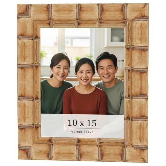 10x15 Frame Beige Real Wood Picture Frame Width 3 inches | Interior Frame Depth 0.5 inches |