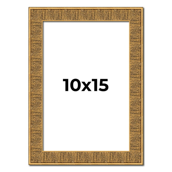 10x15 Frame Black and Gold Distressed Solid Wood Sonoma Picture Frame | 1.625 Inch Moulding Width |