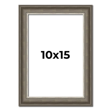 10x15 Frame Brown Solid Wood Picture Frame | 1.75 Inch Moulding Width | Austin Frame Complete with