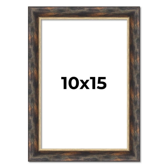 10x15 Frame Gold Real Wood Picture Frame Width 1.5 inches | Interior Frame Depth 0.5 inches |