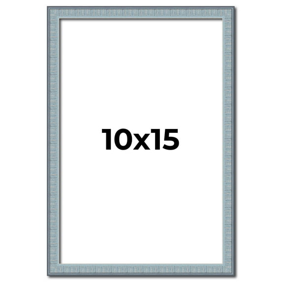 10x15 Frame Rustic Sky Blue Solid Wood Picture Frame | 0.75 Inch Moulding Width |Includes UV