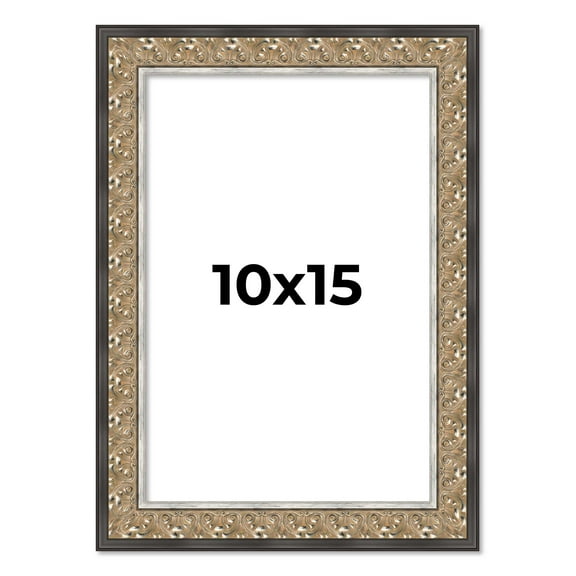 10x15 Frame Silver Real Wood Picture Frame Width 1.75 Inches | Interior Frame Depth 0.5 Inches |