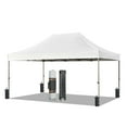 thumbnail image 1 of 10x15 Pop Up Canopy Tent, Heavy Duty Party Tent with 4 Sidewalls UV Waterproof Protection, 3 Height Adjustable Outdoor Canopy Tent for Weddings, Events, and Backyard Gatherings, White 56018, 1 of 16