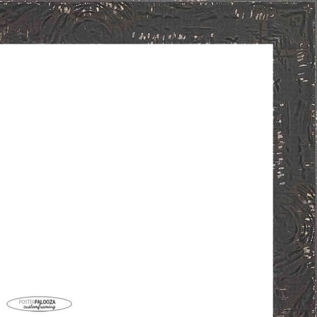 10x15 Shabby Chic Black Picture Frame - UV Acrylic, Foam Board Backing, Hanging Hardware