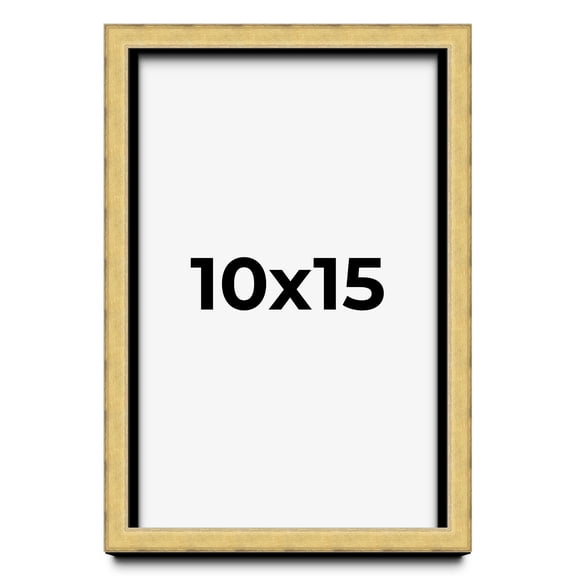 10x15 Shadow Box Frame Gold | 1.375 Inches Deep Real Wood Contemporary Shadowbox Display Frame | UV