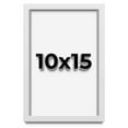 thumbnail image 1 of 10x15 Shadow Box Frame White | 1 Inches Deep Real Wood Contemporary Shadowbox Display Frame | UV, 1 of 6