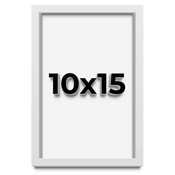 10x15 Shadow Box Frame White | 1 Inches Deep Real Wood Contemporary Shadowbox Display Frame | UV