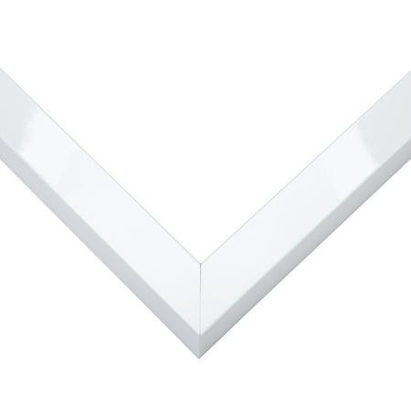 10x15 Slim Profile White Picture Frame - UV Acrylic, Foam Board Backing, Hanging Hardware
