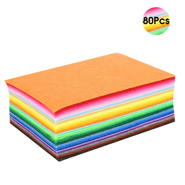 10x15cm 80Pcs Felt Cloth Fabric DIY Craft Decorative Material for Home