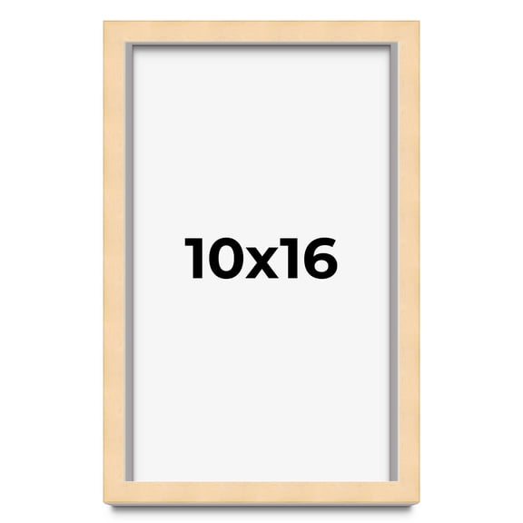 10x16 Frame Beige Real Wood Picture Frame Width 0.75 inches | Interior Frame Depth 0.5 inches |
