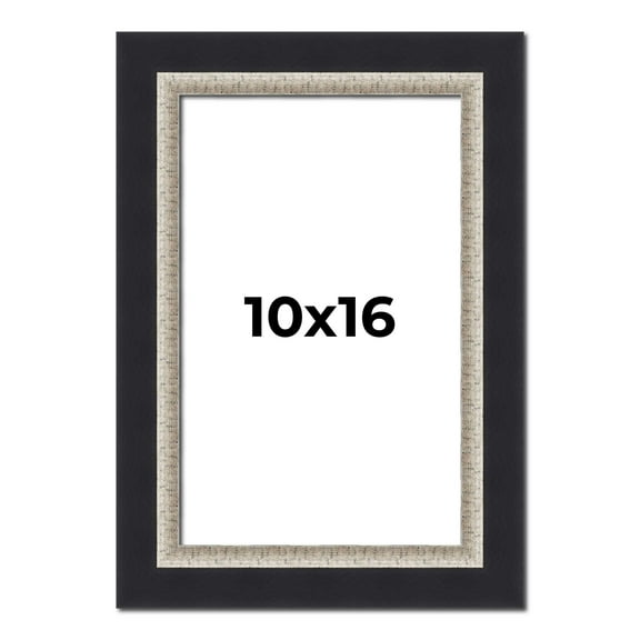 10x16 Frame Black Real Wood Picture Frame Width 2.25 Inches | Interior Frame Depth 0.5 Inches |